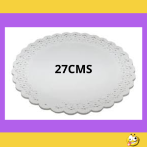 BANDEJA PLASTICA CON BLONDA REDONDA 27