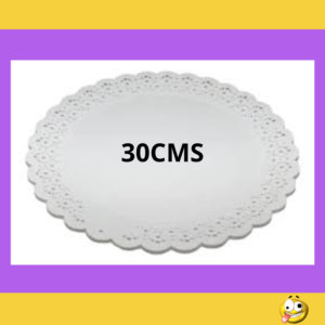 BANDEJA PLASTICA CON BLONDA REDONDA 30