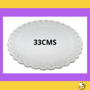 BANDEJA PLASTICA CON BLONDA REDONDA 33