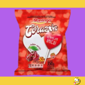 CHUPALETA MARENGO MINIPALETA CORAZON CEREZA 50UN
