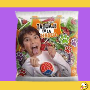 CHUPALETA TATUAJE EN LA LENGUA X100U