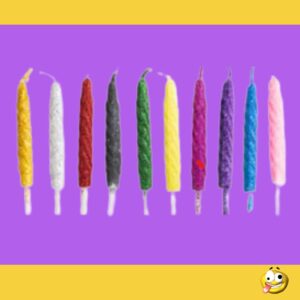 VELA TORNEADA CON BRILLO 9,5CM X1