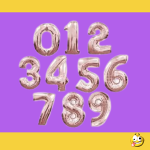 GLOBO METALIZADO NUMERO ROSA GOLD 16" 36 CM