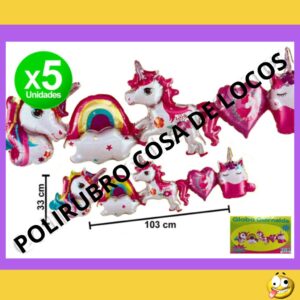 SET DE GLOBOS UNICORNIO