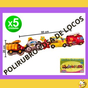 SET DE GLOBOS PERSONAJES 5PCS BOMBERO