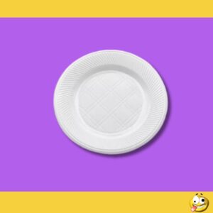 PLATO PLASTICO BLANCO 17CMS X1