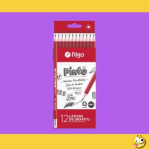 LAPIZ NEGRO C/GOMA FILGO X12