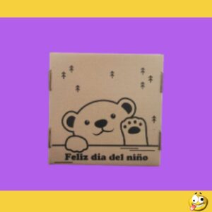 CAJA MULTIUSO KRAFT BOX FELIZ DIA DEL NIÑO IMPRESA 18,5X19,5X9