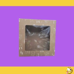 CAJA BANDEJA CON TAPA Y VISOR BOX IMPRESA 25X25X12