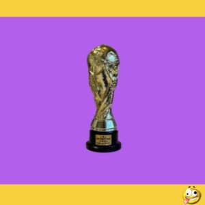 COPA DEL MUNDO METALIZADA CON BASE 22CMS 32137