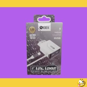 CARGADOR IBEK 2USB TIPO C 3.8A