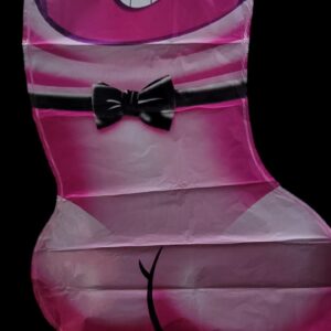 GLOBO METALIZADO SILUETA PENE CON MOÑO 90 CMS X1