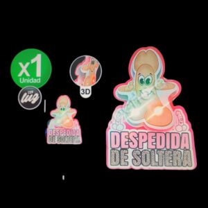 ADORNO PINCHE DESPEDIDA DE SOLTERA 3D CON LUZ CALUM 53533