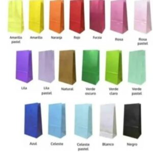 BOLSITA PAPEL COLOR/DISEÑO (SIN MANIJA) X10