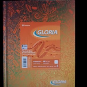 CUADERNO T/D GLORIA 19X24 48 HOJAS