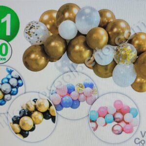 GUIRNALDA DE GLOBOS IMPORTADA VARIOS COLORES X40U 0645-10