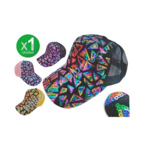 GORRA CON LENTEJUELAS COMBINADAS