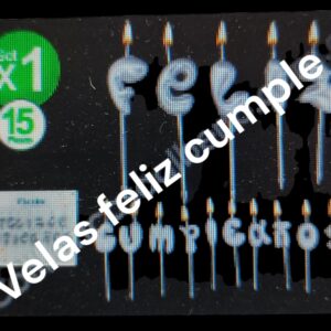 BLISTER VELA FELIZ CUMPLEAÑOS DORADA PA0880