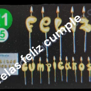 BLISTER VELA FELIZ CUMPLEAÑOS PLATEADO PA0880
