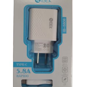CARGADOR IBEK TIPO C 5,8A PD+QC3,0