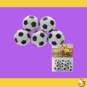 PELOTITAS DE FUTBOL BLANCO Y NEGRO X6 779812557670