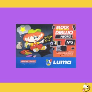 BLOCK LUMA DIBUJO N5 20HS NEGRO 308450